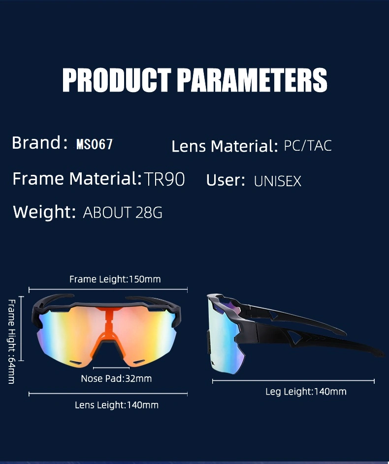 Cycling Sunglasses Tr90 Sunglasses Sport Polarized One Piece Lens Photochromic Fishing Sunglasses