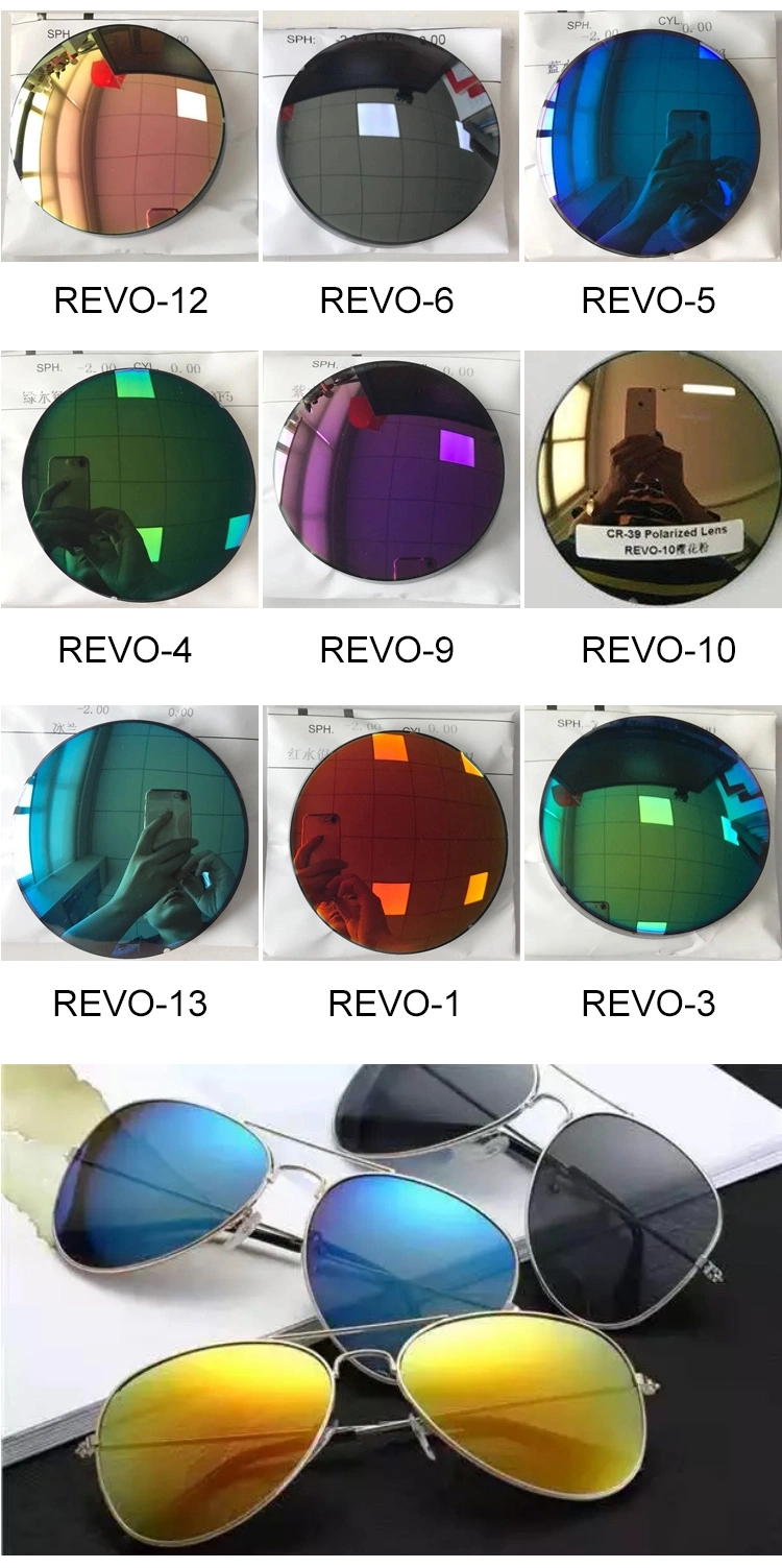 Cr39 Polarized Lens Retro Coating Mirror for Sunglasses Lens
