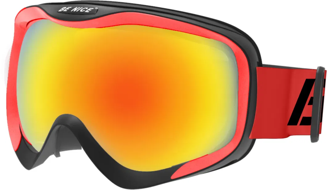 Professional Mirror Coated Snow Goggles UV400 Snowboard Goggles Anti-Fog Ski Goggles Protective Snow Sports Safety Glasses