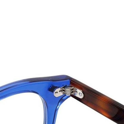 Bright Blue Frame Acetate High Quality Demi Round Frame Claer Lenses Vision Fashion Unique Optical Frames