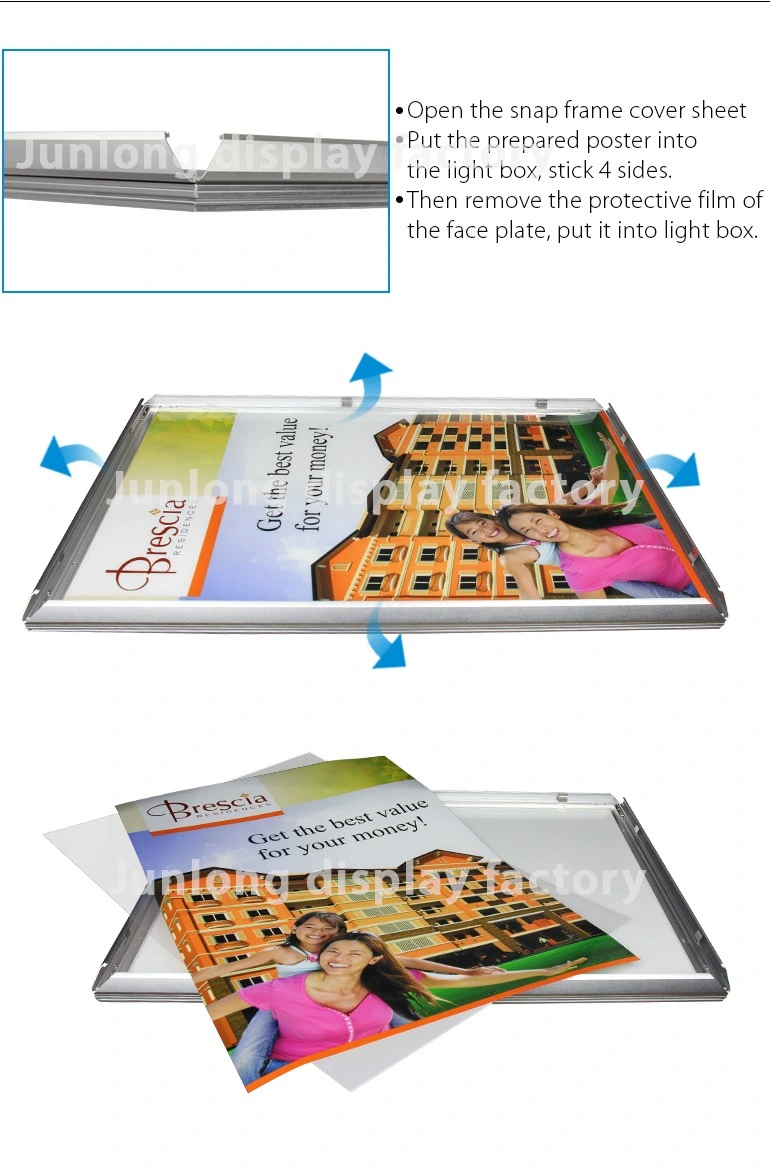 RGB Color Change Viewing Light Box LED Photo Frame Advertising Signage