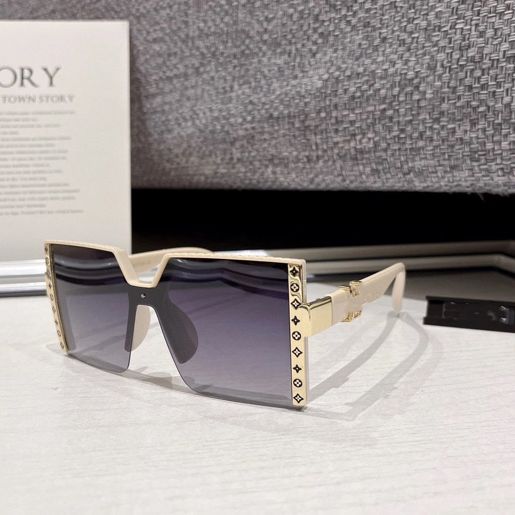 2023 Men&prime;s Custom Fashion Rectangular Sunglasses Rimless Polarized Luxury Wholesale Designer Brand