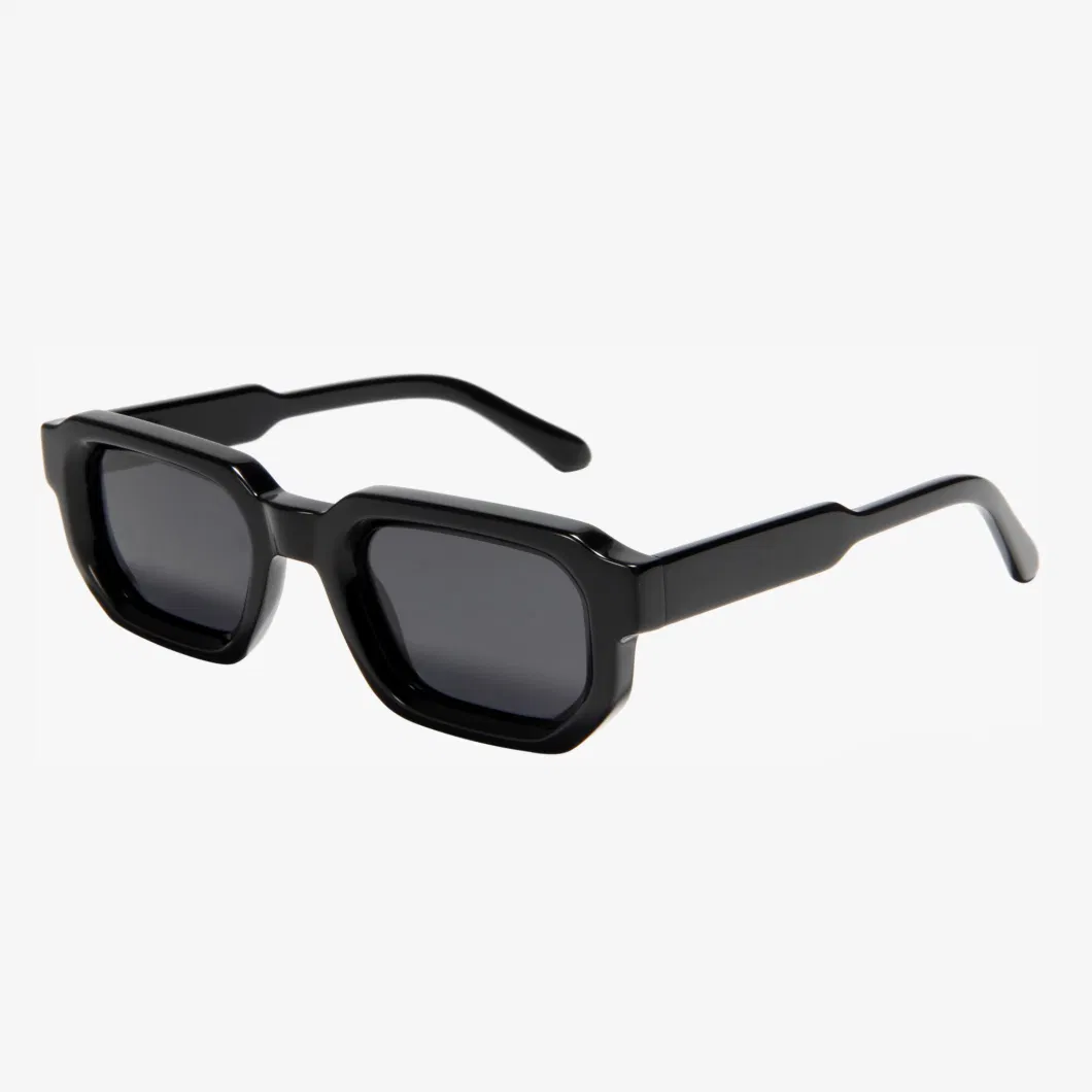 New Style Polarized Lenses Trendy Competitive Crystal Frame UV400 Like Wood Acetate Sunglasses