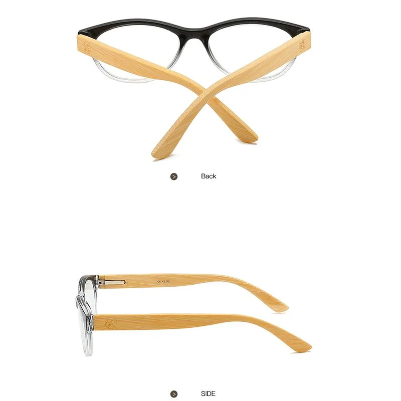 New Anti-Blue Light Reading Glasses Bamboo Portable Reading Glasses for Men and Women