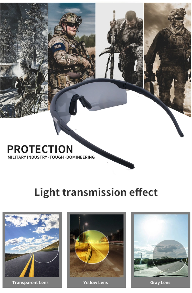 Factory High Quality Tactical Goggles Shooting Glasses Polycarbonate Lenses Eye Wear Tactical Glasses Sunglasses
