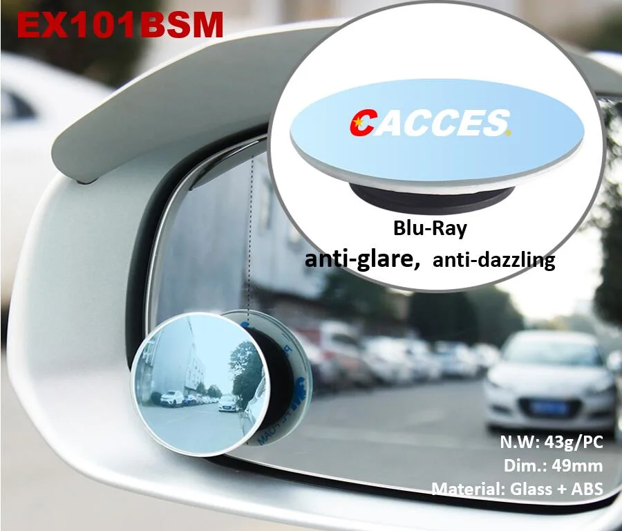 Blue Car Rear View Mirror Super HD Convex Rearview Mirror Anti-Glare Glass Wide Angle Mirror,Blind Spot Mirror Square Car Auxiliary Lens for Cars SUV Truck Vans