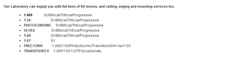 Semi-Finished 1.56 Progressive Multifocal UV Protection Optical Lens