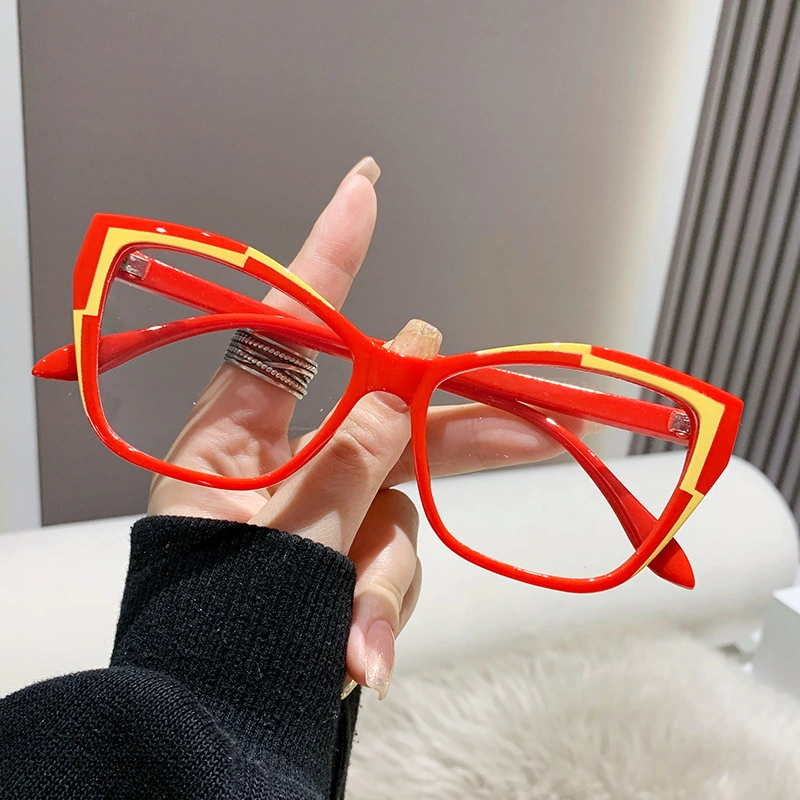 High End Fashion Cat Eye Frame Metal Hinge UV400 Photochromic Glasses