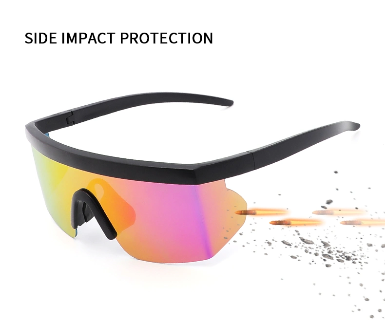 Plastic Flat Top Shield Safety Lightweight Sports Eyewear