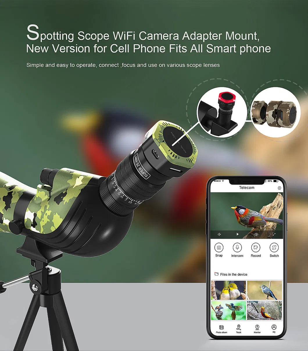 Visionking 1920X1080 Pixels CMOS Monochrome Astronomy Camera with USB WiFi APP