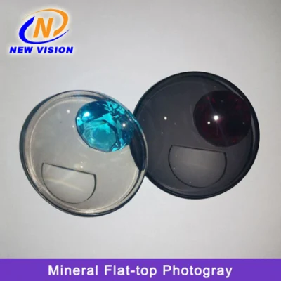 1.523 lente minerale bifocale con finitura in punta piatta e oftalmica PGX semi-rifinita