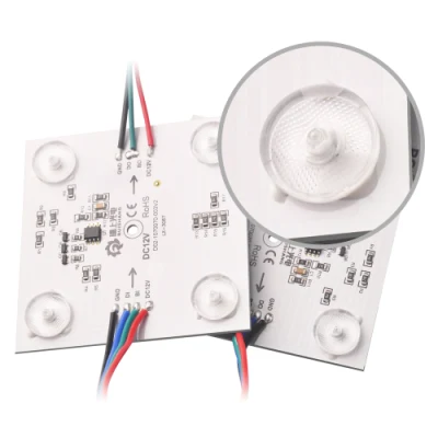 Modulo LED RGB quadrato con lente angolare da 160 gradi per la visualizzazione ampia Per decorazione grande soffitto in ufficio