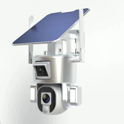 Telecamera wireless CCTV a energia solare 4G/WiFi con zoom ottico 10X a doppio obiettivo Camaras De Seguridad