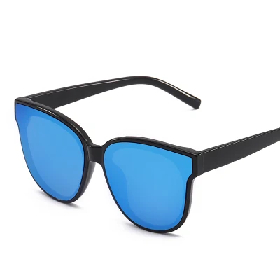 Il produttore vende lenti piatte polarizzate e a specchio da uomo con peso leggero Occhiali da sole PC Frame Cat Eye Factory