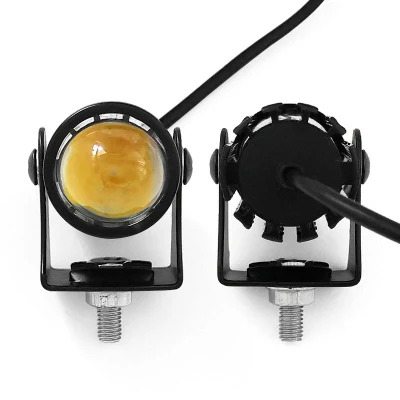 Faro a LED per motociclette, 8-80 V, 12 W, lente per proiettore IP67 a due colori Guida scooter ausiliario