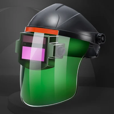 Fornitura di fabbrica maschera protettiva casco saldatore Solar saldatura auto oscurante Regolazione della paraluce dell&prime;elmetto con lenti antiriflesso