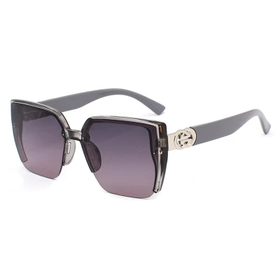 Decorazione metallo cerniera pezzo unico moda Unisex vetri quadrati Cina fabbricazione Occhiali da sole polarizzati