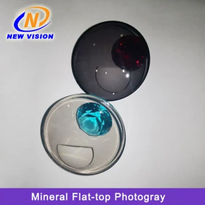 1.523 lente minerale bifocale con finitura in punta piatta e oftalmica PGX semi-rifinita