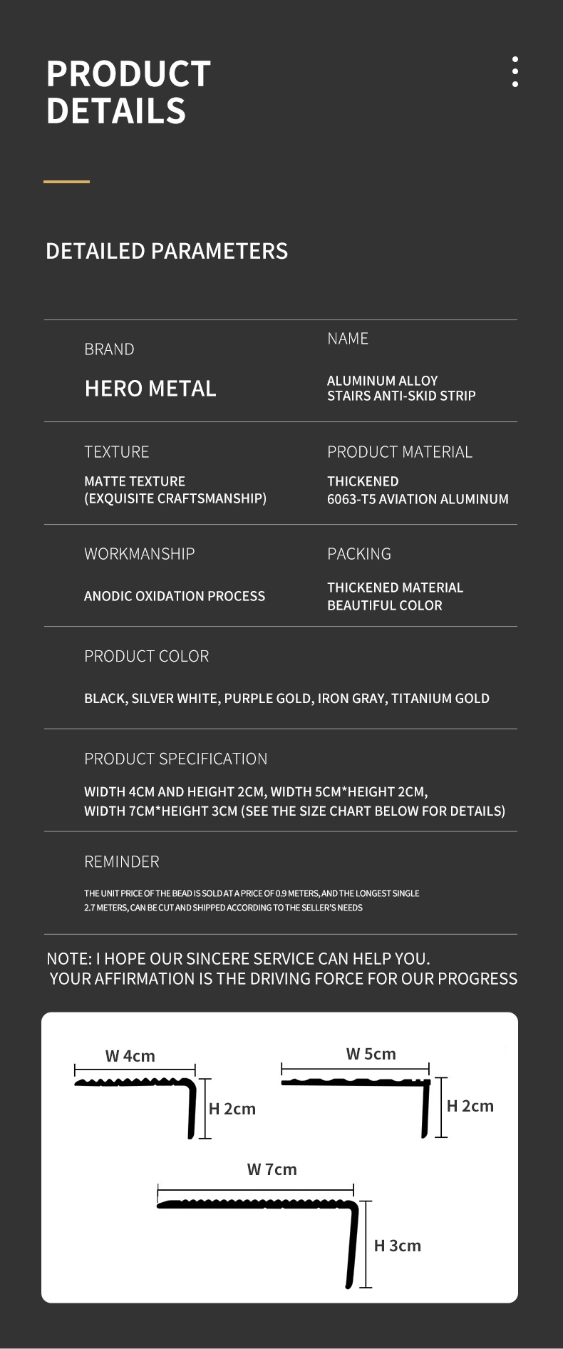 Luxury Aluminium Trim Commercial Stair Nosings