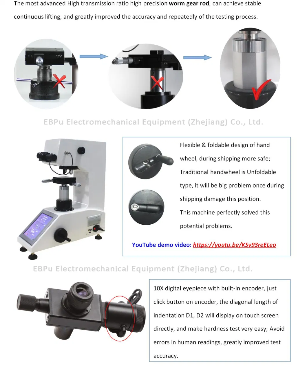 High Guiding Accuracy Micro Hardness Testing Machine with CE Certification