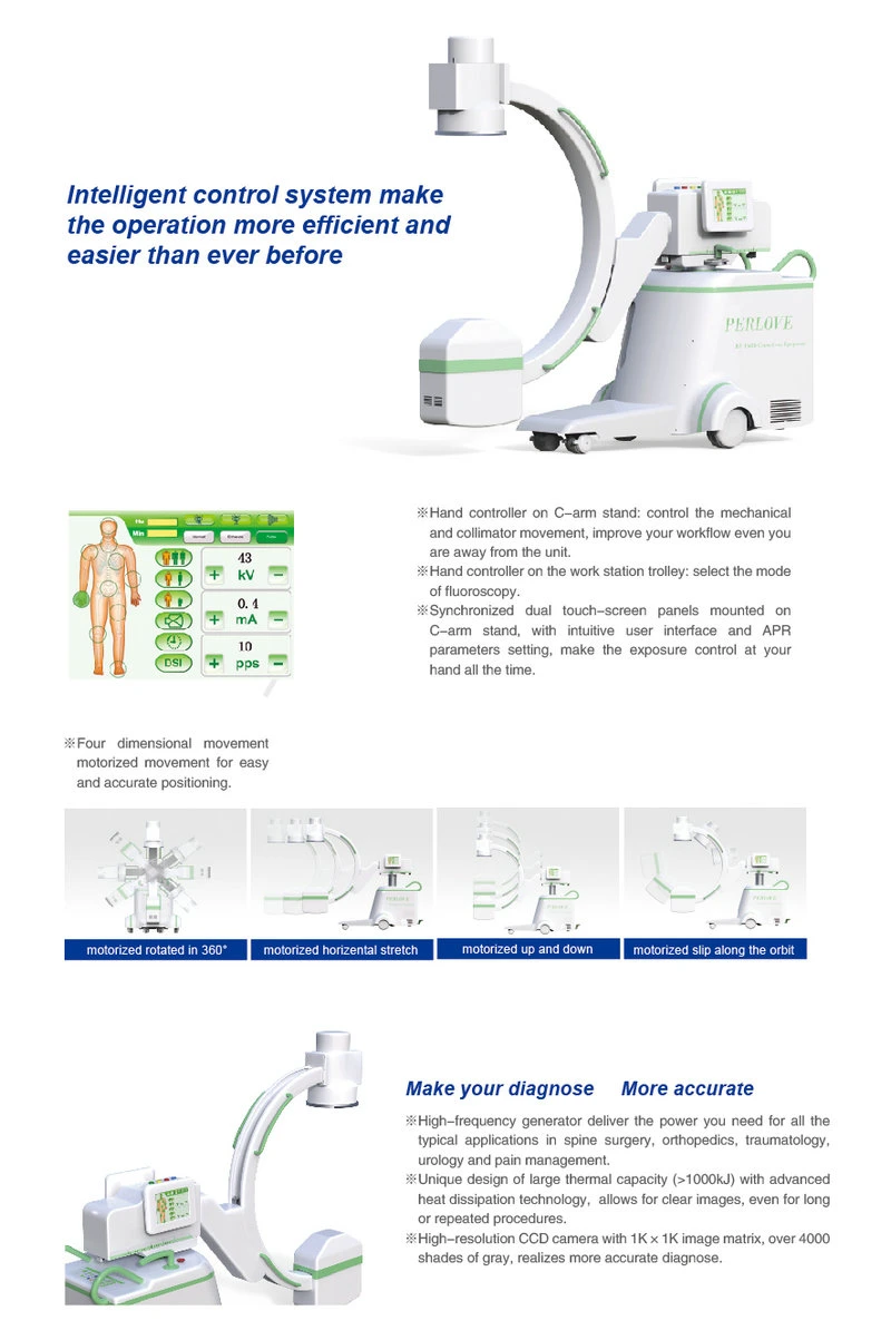 New Hospital Equipment C Arm X Ray Fluoroscopy Machine