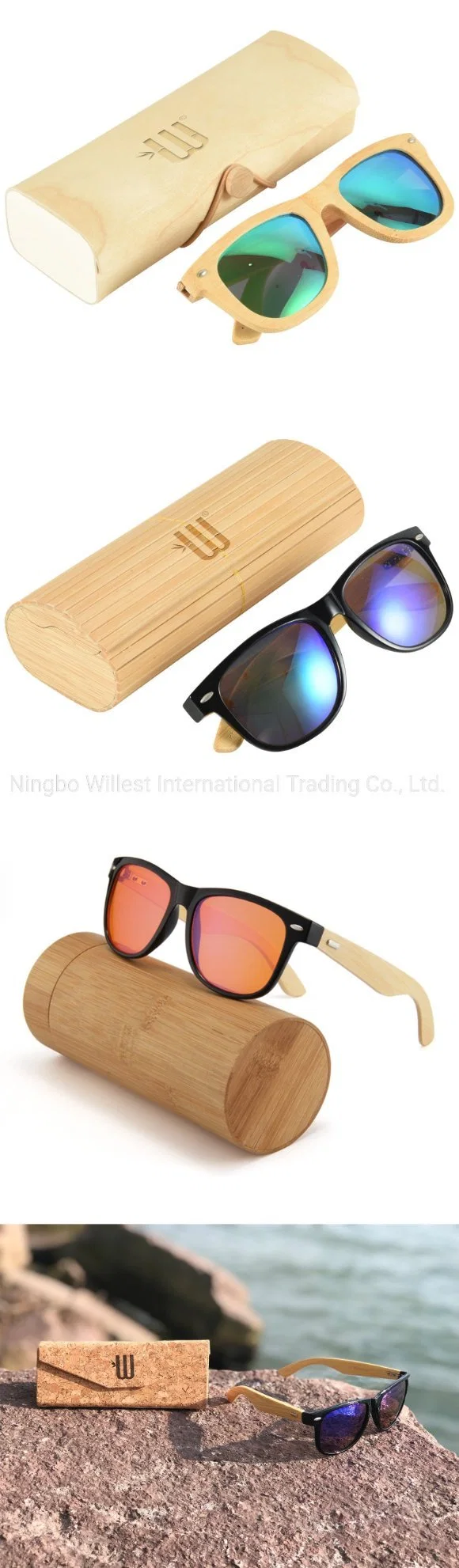 Willest Bamboo Polarized Sunglasses for Men and Women Matte Finish Sun Glasses Color Mirror Lens 100% UV Blocking