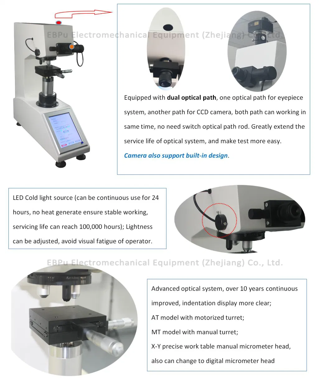 High Guiding Accuracy Micro Hardness Testing Machine with CE Certification