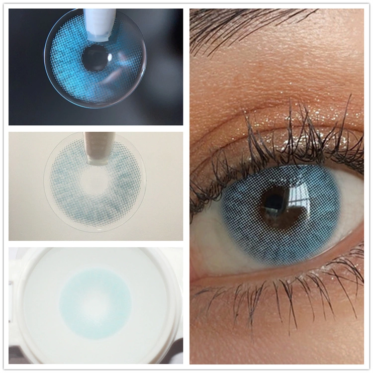 Custom Cosmetic Prescription Husky Blue Eye Contact Lenses