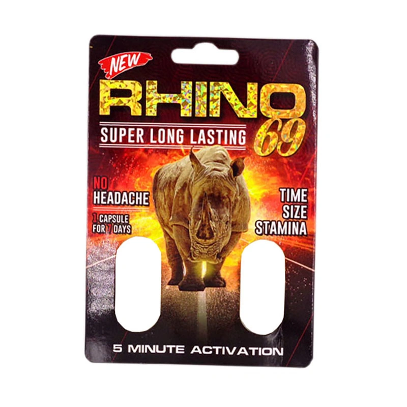 Empty Capsule Rhino69 Paper Blister Card Paper Package