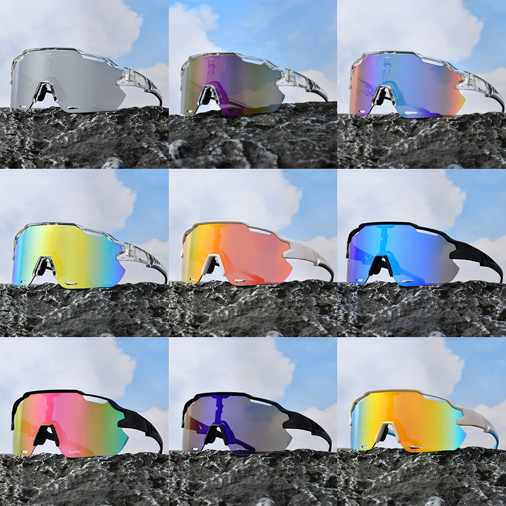 Half Frame UV Protection Mountain Road Bike Glasses Oversize Cycling Sport Sunglasses
