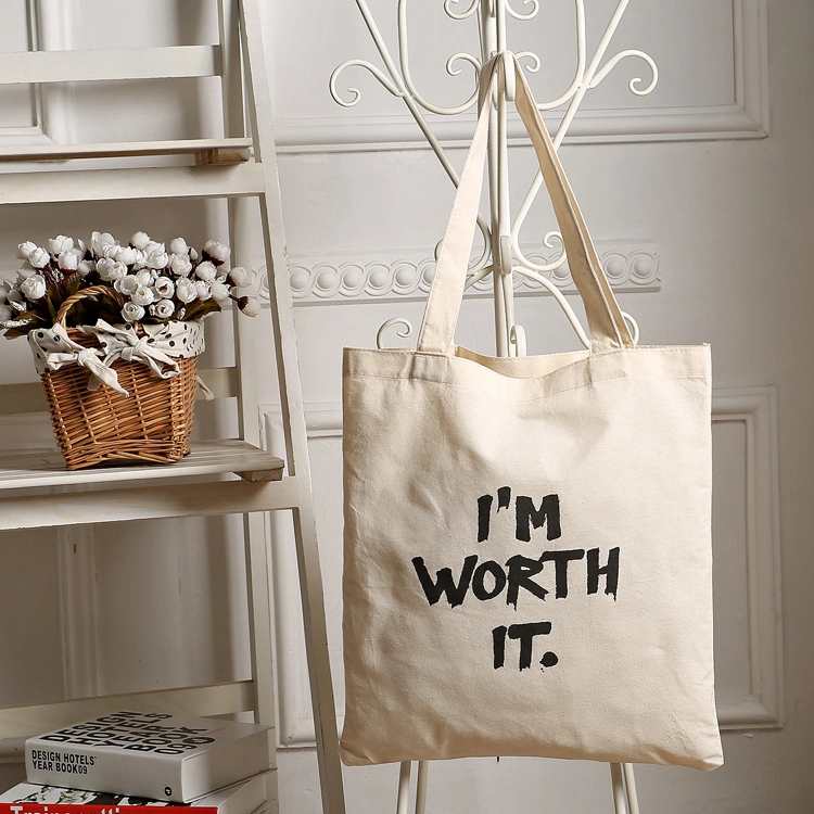 Custom Nature White I&rsquor; M Worth It Canvas Cotton Tote Bag