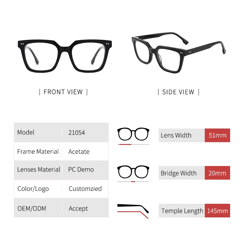 New Arrival Vintage Plastic Spectacles Eyewear Male Optical Acetate Frames Eyeglasses