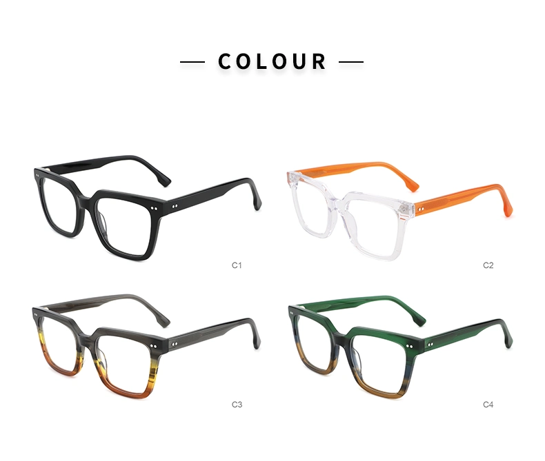 New Arrival Vintage Plastic Spectacles Eyewear Male Optical Acetate Frames Eyeglasses