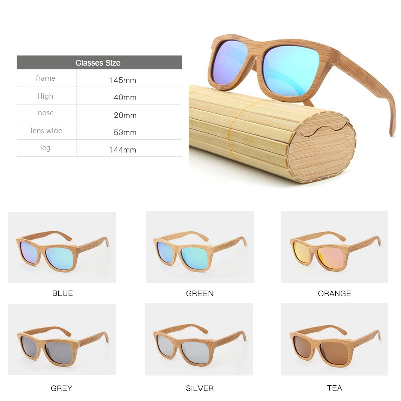 Green Bamboo Wood Sunglasses for Summer Biodegradable