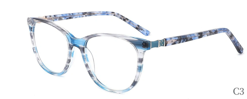 Women Gradient Color Eyeglasses Fashion Acetate Frame Optical Frame Eyeglasses (XC82113)