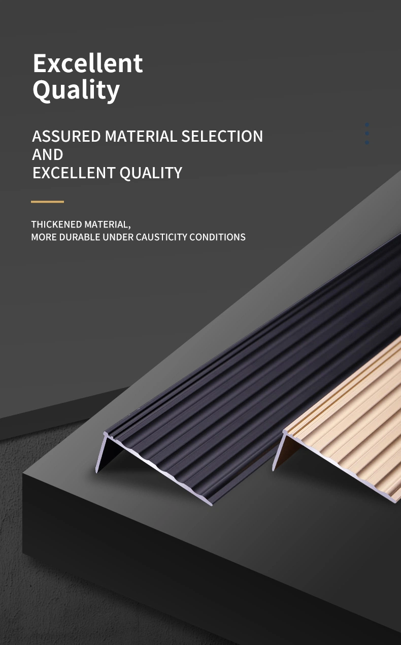 Luxury Aluminium Profile Commercial Stair Nosings