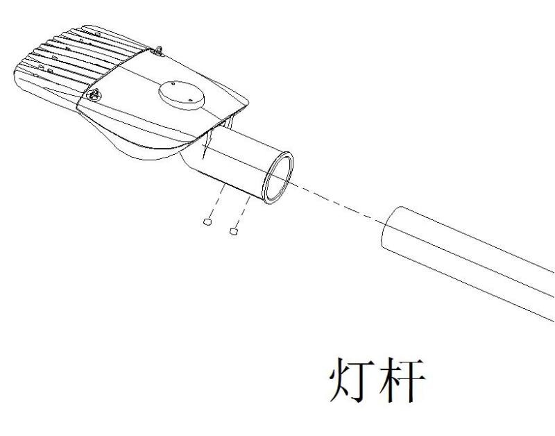 210lm/W High Brightness LED Street Light Empty Housing with Photocell Sensor