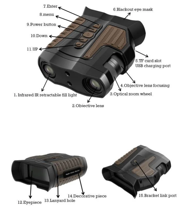 2021 Latest Unique Designed Day and Night Vision Telescope Qhd 1920X1080 Resolution Ultra IR Digital Binocular