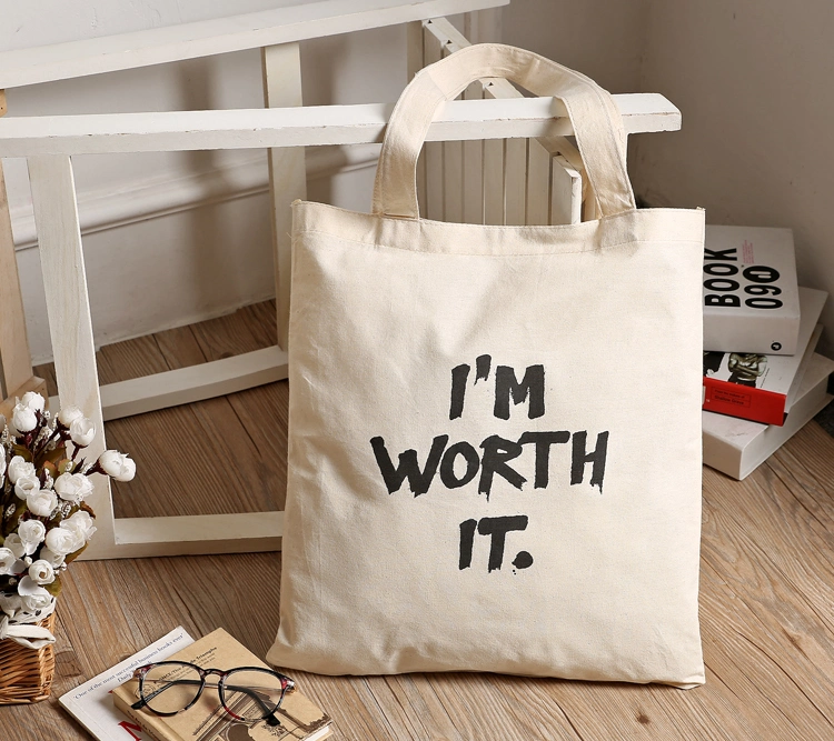 Custom Nature White I&rsquor; M Worth It Canvas Cotton Tote Bag