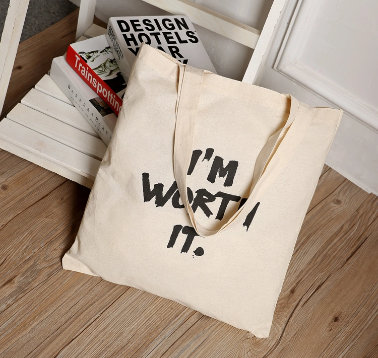 Custom Nature White I&rsquor; M Worth It Canvas Cotton Tote Bag