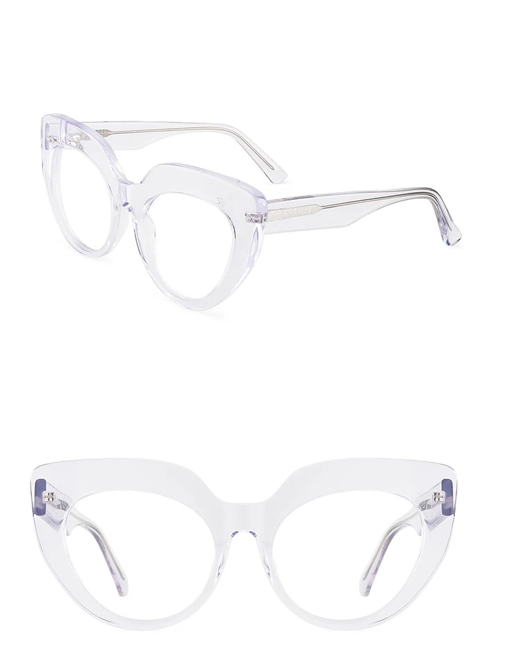 Stock Low Price Cat Eye Acetate Optical Frames for Glasses