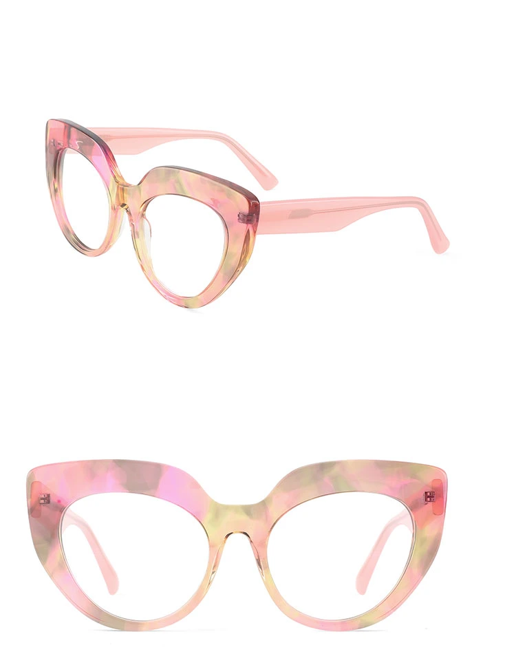 Stock Low Price Cat Eye Acetate Optical Frames for Glasses