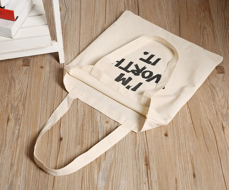 Custom Nature White I&rsquor; M Worth It Canvas Cotton Tote Bag