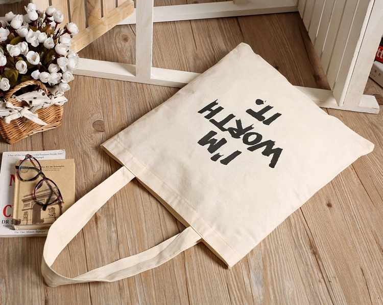 Custom Nature White I&rsquor; M Worth It Canvas Cotton Tote Bag