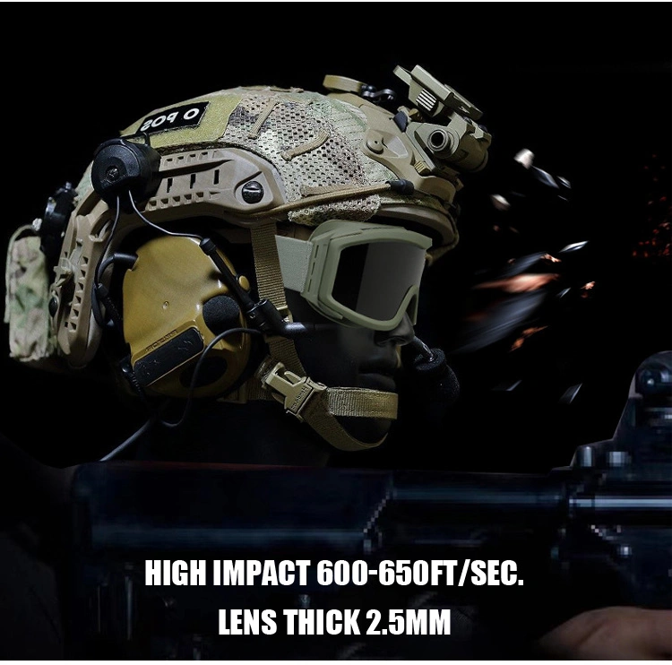 Hot Selling Anti Dust Tactical Ballistic Goggles Outdoor Combat Eyewear Shooting Glasses