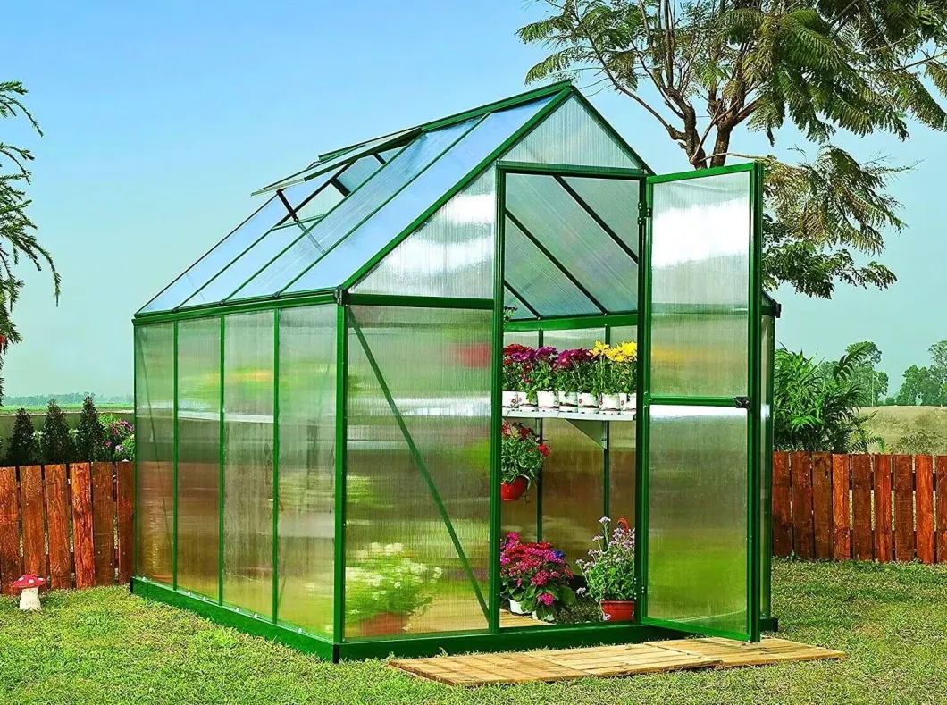 PC Greenhouses 4mm Polycarbonate Panel Walk-in Hobby Garden Greenhouse (P8)