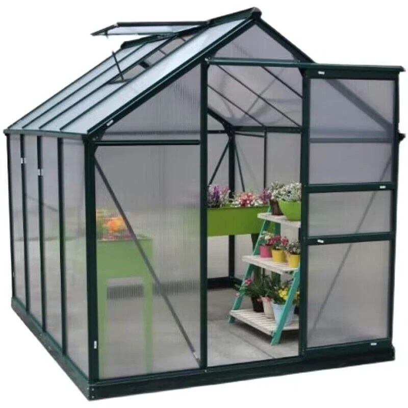 PC Greenhouses 4mm Polycarbonate Panel Walk-in Hobby Garden Greenhouse (P8)