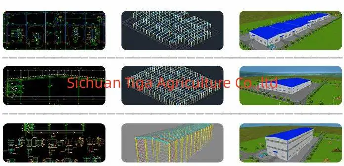 Steel Structure Buildings Materials for Chicken House Construction Logistic Warehouse/Agriculture Greenhouse