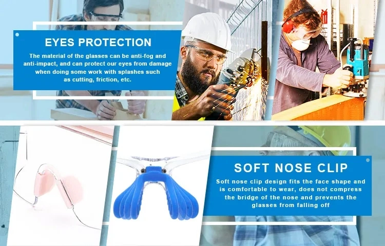 Chemical Resistant Work Medical Anti-Fog Safety Glasses