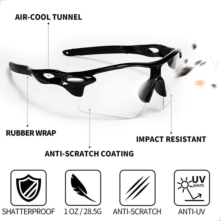 Impact Scratch Resistant Wrap Around UV-Block Protective Working Safety Google Glasses